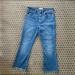 Madewell Cali-Demi-boot button fly cropped sz 27